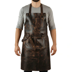 SizzleGrill Leather Cooking Apron