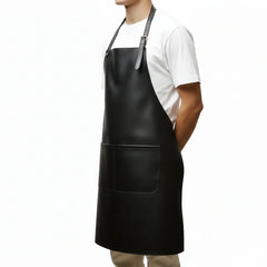 Tri-Tone Leather Cooking Apron