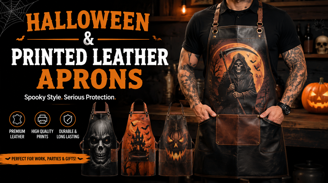Halloween & Printed Leather Aprons