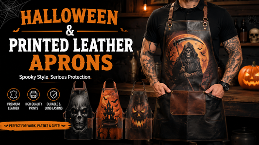Halloween & Printed Leather Aprons