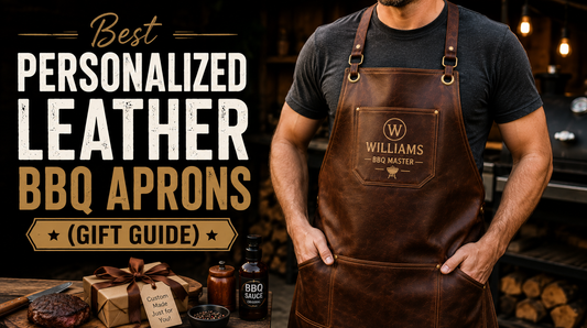Best Personalized Leather BBQ Aprons (Gift Guide)
