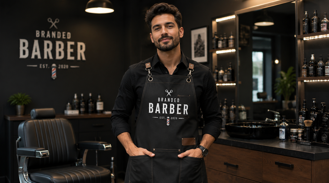 Branded Barber Aprons for Your Shop