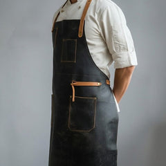 BBQ Savior Leather Grilling Apron