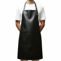 Tri-Tone Leather Cooking Apron