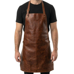 Plain BBQ Leather Grilling Apron