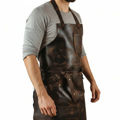 SizzleGrill Leather Cooking Apron