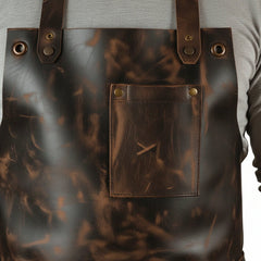 SizzleGrill Leather Cooking Apron