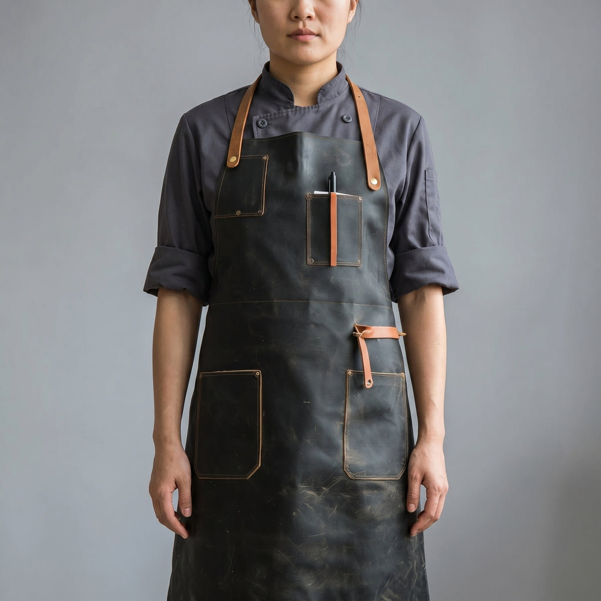 BBQ Savior Leather Grilling Apron